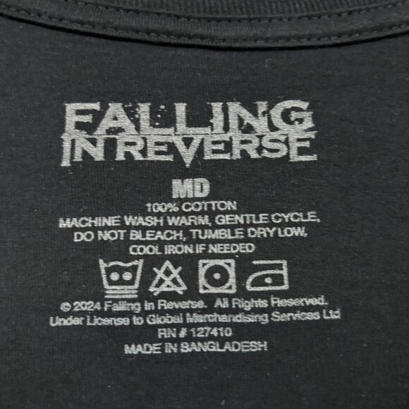 Falling in Reverse Red Skull Rock Band T-Shirt Size Medium - Picture 4 of 4